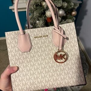 Michael Kors Pink and Cream Satchel